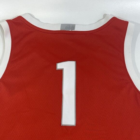 Ohio State Buckeyes Jersey Mens Large Red #1 Basketball Nike Dri Fit Elite Sewn - Picture 9 of 11